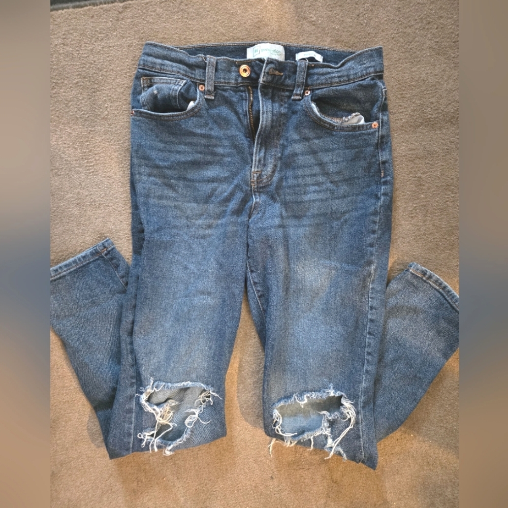Womens Regeneration Distressed Blue Jeans Skinny Size 5